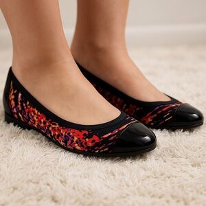 Kelly & Katie Multicolor Flats with Black Accents
